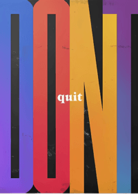 Don’t Quit – Motivational Typography Canvas Print