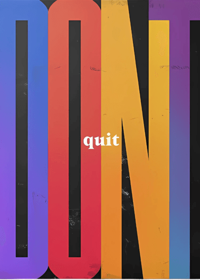 Don't Quit - Motivational Typography Canvas Print