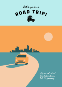 Road Trip Travel Poster Canvas