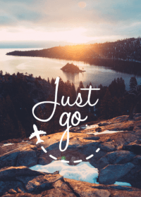 Just Go – Travelling Poster Canvas