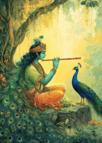 Shree Krishna Waterproof Canvas Poster