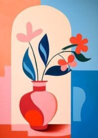 Colourful Flower Pot Canvas Painting