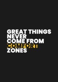 Get out of comfortzone Gym Motivational Poster