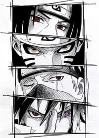 Naruto Eyes Anime Canvas poster