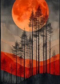 Contemporary Forest Poster Canvas