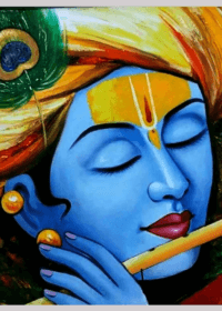 Krishna with Flute Painting – Divine Art for Your Space